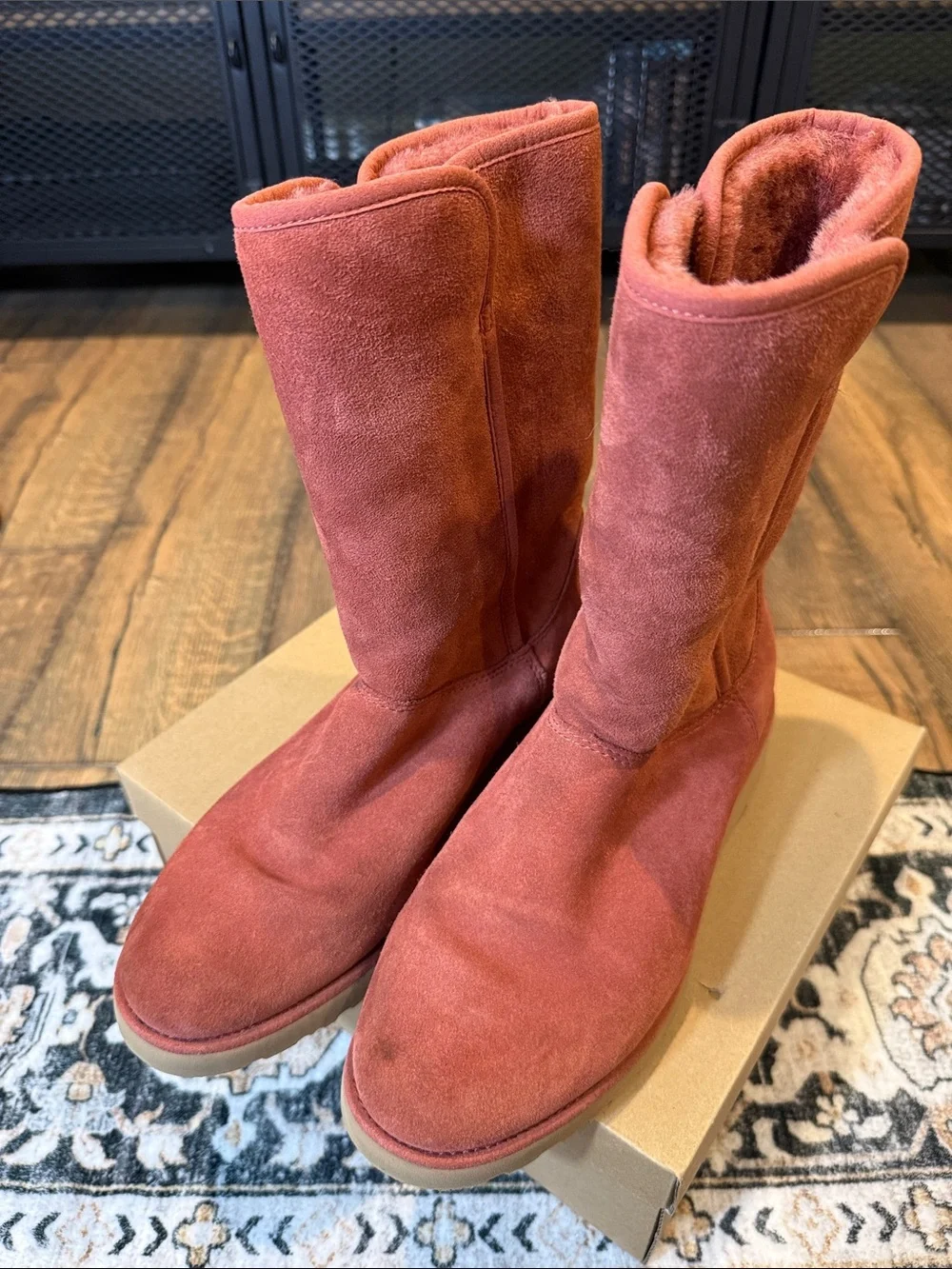 UGG Amie Women's Suede Mid-Calf Boots in Red